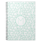 Monogram van het Munt en van het Witte Moderne Geo Notitieboek (Voorkant)