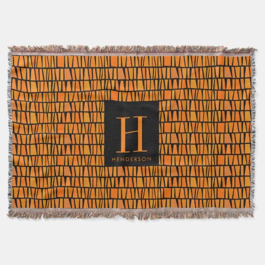 Monogram van het Oranje Domino-patroon, met Afrika Deken (Voorkant)