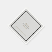 Monogram van het paar (namen/initiaal) op wit servetten (Hoek)