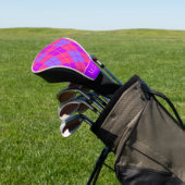 Monogram van het Patroon van de Helderroze Roze en Golfheadcover (Insitu)