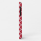 Monogram van het Red Lattice Pattern Navy Case-Mate iPhone Case (Achterkant/links)