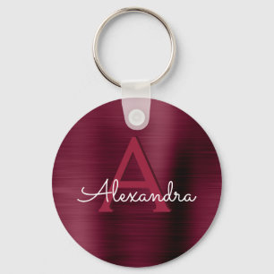 Monogram van het Roestvrij staal Faux van Sleutelhanger