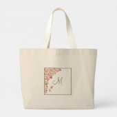 Monogram van het Sage-script voor Terracotta Butte Grote Tote Bag (Achterkant)