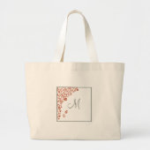 Monogram van het Sage-script voor Terracotta Butte Grote Tote Bag (Voorkant)