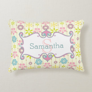 monogram van het schatkistpatroon van boho chic accent kussen