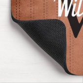 Monogram van het verbrande Oranje  Pinstripe Retro Muismat (Hoek)