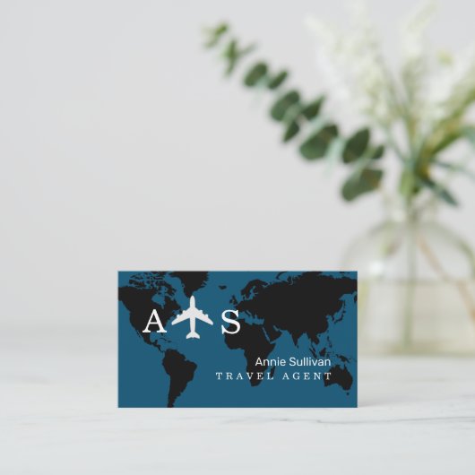 Monogram van het vliegtuig van de internationale r visitekaartje (Staand voorkant)