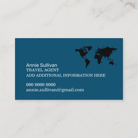 Monogram van het vliegtuig van de internationale r visitekaartje (Achterkant)