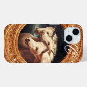 Monogram van het witte chariot van Farao Case-Mate iPhone Case (Achterkant (horizontaal))