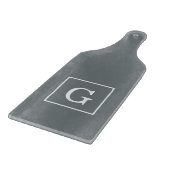 Monogram van het witte Initiaal van de Kool Gray Snijplank (Hoek)