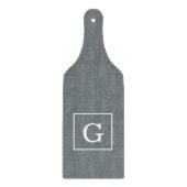 Monogram van het witte Initiaal van de Kool Gray Snijplank (Voorkant)