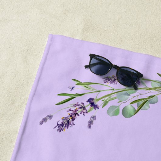 Monogram van lavenaarsbloemkolen strandlaken (In situ)