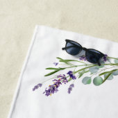 Monogram van lavenaarsbloemkolen strandlaken (In situ)