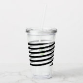 Monogram van Limoncillo Ribbon Stripes van Lemon L Acryl Drinkbeker (Achterkant)