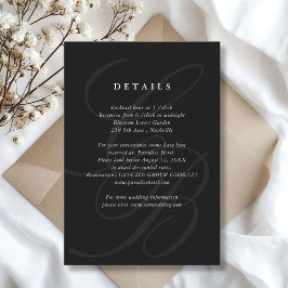 Monogram van minimalistisch lettertype | Elegante  RSVP Kaartje