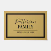 Monogram van mosterdfamilie deurmat (Voorkant)