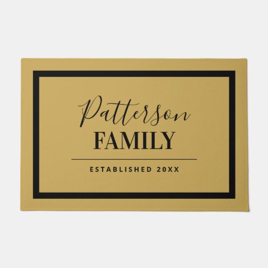 Monogram van mosterdfamilie deurmat (Voorkant)