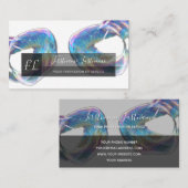 Monogram van regenboogkleurige zeepbel organische visitekaartje (Voorkant / Achterkant)