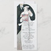 MONOGRAM VAN ROMANTISCHE BRIDE- EN GROOMWEDINGSPAR KAART (Achterkant)