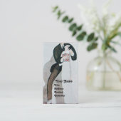 MONOGRAM VAN ROMANTISCHE BRIDE- EN GROOMWEDINGSPAR VISITEKAARTJE (Staand voorkant)