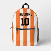 Monogram van sportspeler naam en nummer bedrukte rugzak (Voorkant)