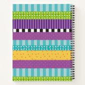 Monogram van strepen en Stippen Notitieboek (Achterkant)