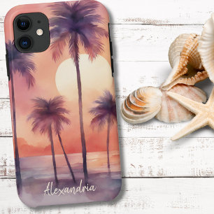 Monogram van tropische handpalmen Case-Mate iPhone case