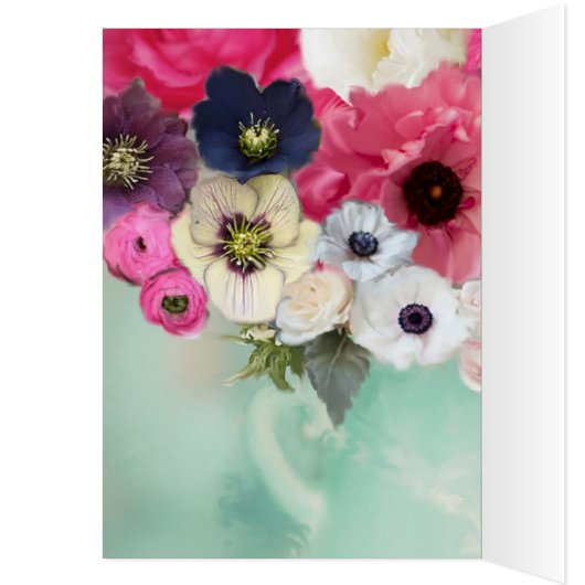 MONOGRAM VAN WITTE PINKROOIEN EN VAN ANEMONSENSTRO (Binnen (Links))