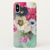 MONOGRAM VAN WITTE PINKROOIEN EN VAN ANEMONSENSTRO Case-Mate iPhone CASE (Achterkant)