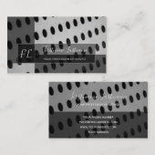 Monogram vast abstract geperforeerd bord visitekaartje (Voorkant / Achterkant)