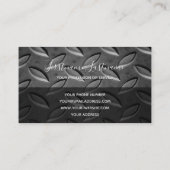 Monogram vast abstract ruitvormig bord visitekaartje (Achterkant)