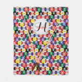 Monogram vast en 🎱 Billiards Balls Fleece Deken (Voorkant)