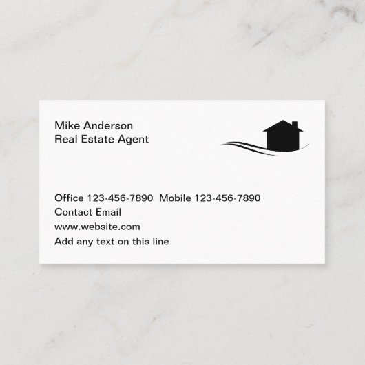 Monogram Vastgoed Visitekaartjes Stijl (Achterkant)