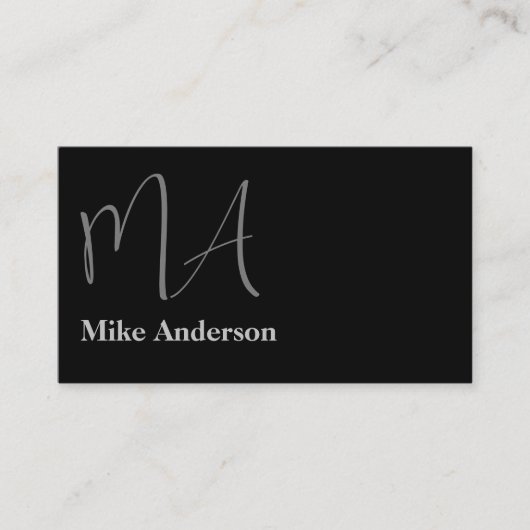 Monogram Vastgoed Visitekaartjes Stijl (Voorkant)