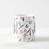 Monogram Vegan Waterverf Floral botanisch Koffiemok (Center)