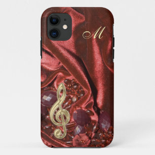 Monogram Velvet met Gold Music Clef iPhone 5 Hoesj Case-Mate iPhone Case