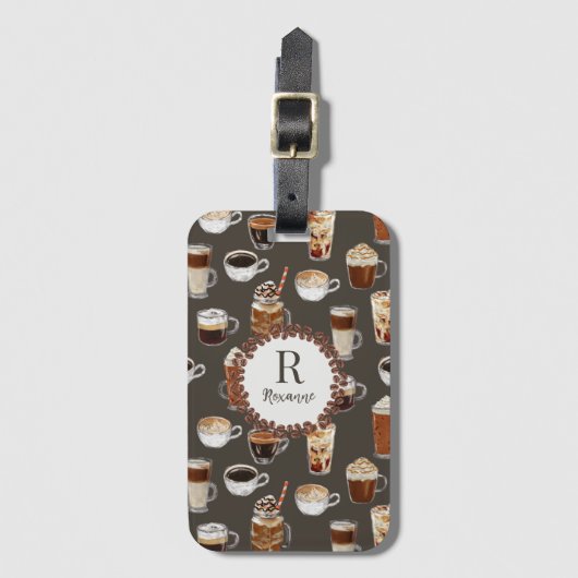 Monogram Venti Coffee Lover Bagagelabel (Voorkant (verticaal))