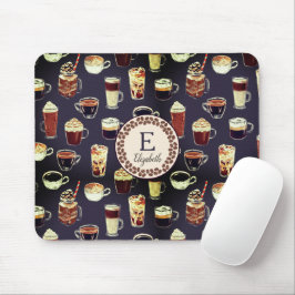 Monogram Venti Coffee Lover Herfst Donker Paars Muismat