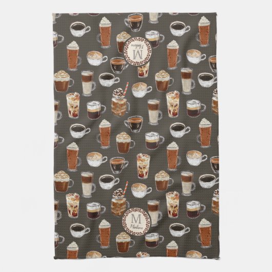 Monogram Venti Coffee Lover Theedoek (Verticaal)