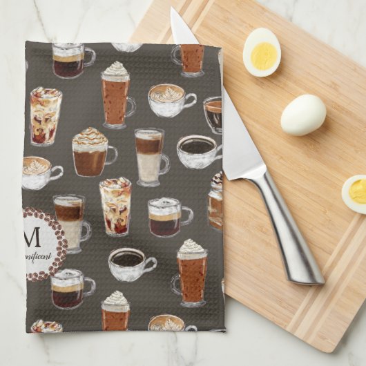 Monogram Venti Coffee Lover Theedoek (Quarter Fold)