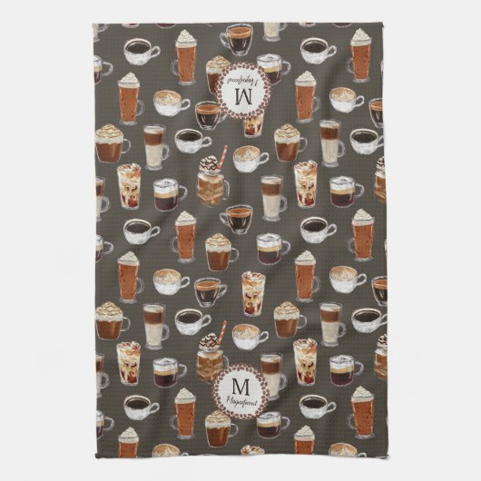 Monogram Venti Coffee Lover Theedoek (Verticaal)