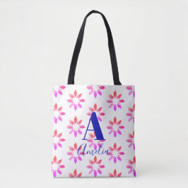 Monogram ventilator Waterverf Retro Patroon Hot Pi Tote Bag