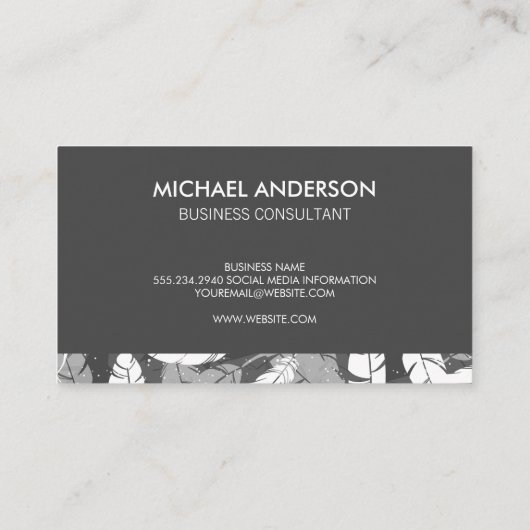 Monogram | veren | QR-code Visitekaartje (Achterkant)