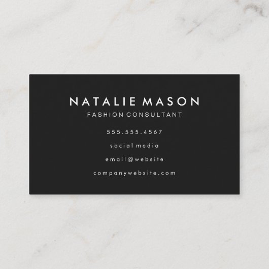 Monogram verfijnde Sepia Grey Color Blocks Visitekaartje (Achterkant)