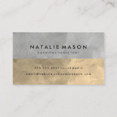 Monogram verfijnde Sepia Grey Color Blocks Visitekaartje (Achterkant)