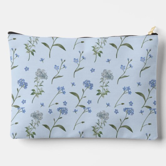 Monogram Vergeet me niet Blue Floral Waterverf Etui (Achterkant)