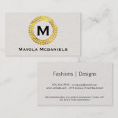 Monogram | Vergroting element (goud II) Visitekaartje (Voorkant / Achterkant)