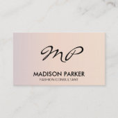 Monogram verloop in bedrijf visitekaartje (Voorkant)