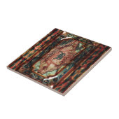 Monogram verouderd monogram marmer agate tegeltje (Zijkant)