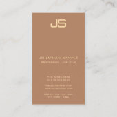 Monogram Verticaal Modern Professional Elegant Visitekaartje (Achterkant)